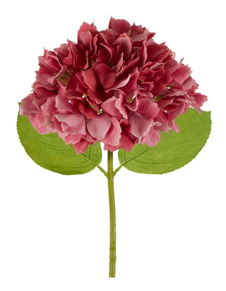 Hydrangea Stem Soft Touch 50cm in Dark Pink