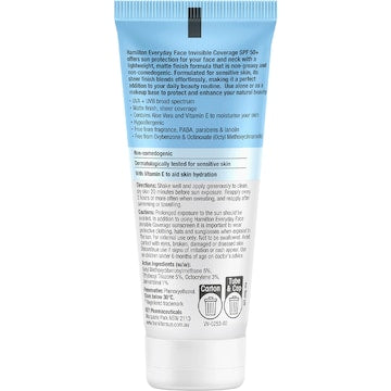 Hamilton SPF 50+ Everyday Face Matte Finish Sunscreen 75g