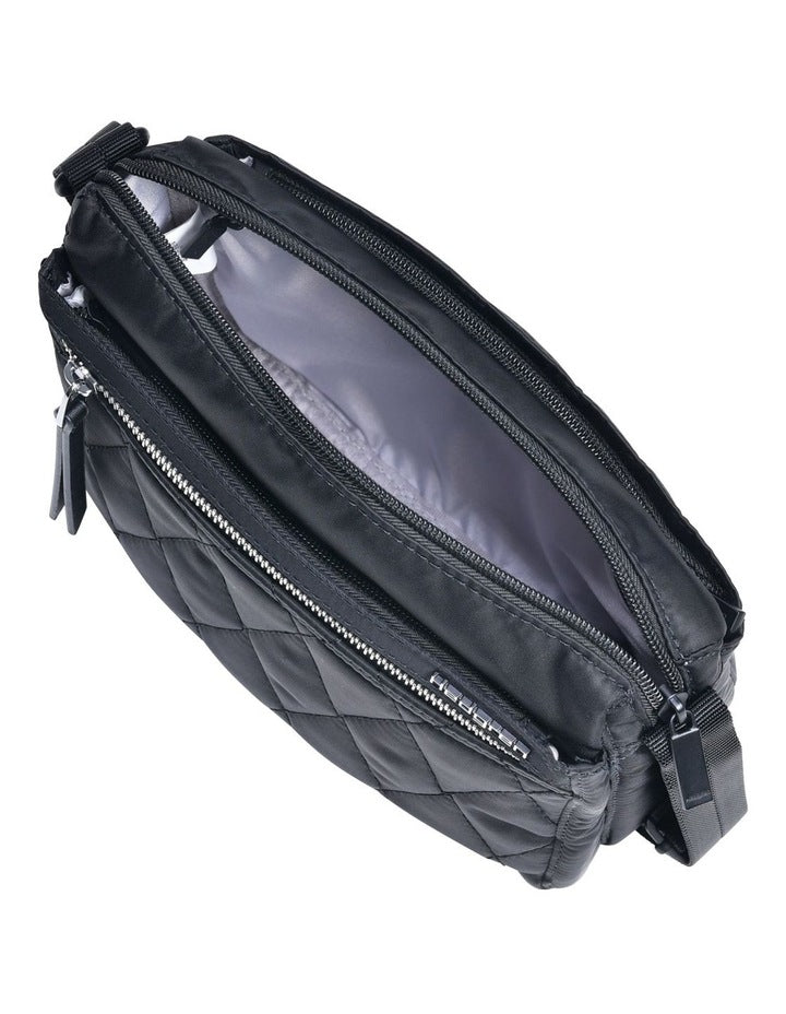 Eye Quilted Crossbody Bag In Black