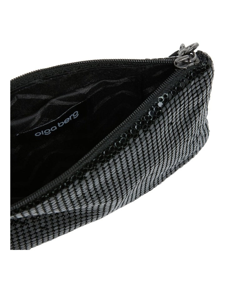 Micah Mesh Wristlet in Black