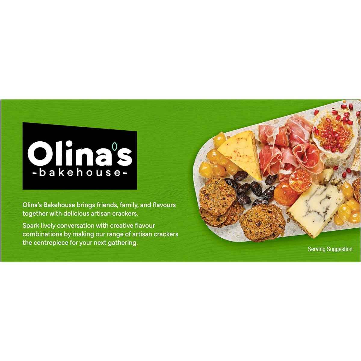 Olina's Bakehouse Artisan Crackers Biscuits Garlic & Thyme 90g