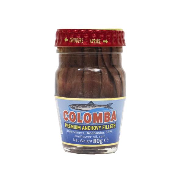 COLOMBA ANCHOVIES FILLETS 80G