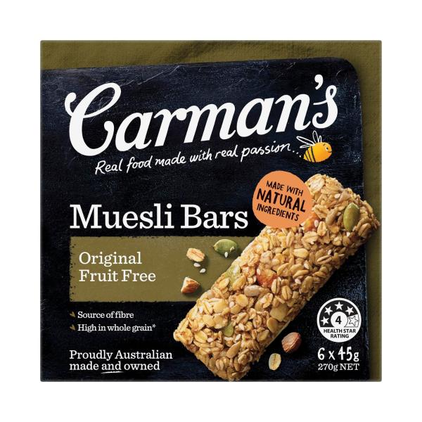 Original Fruit Free Muesli Bars 6 Pack