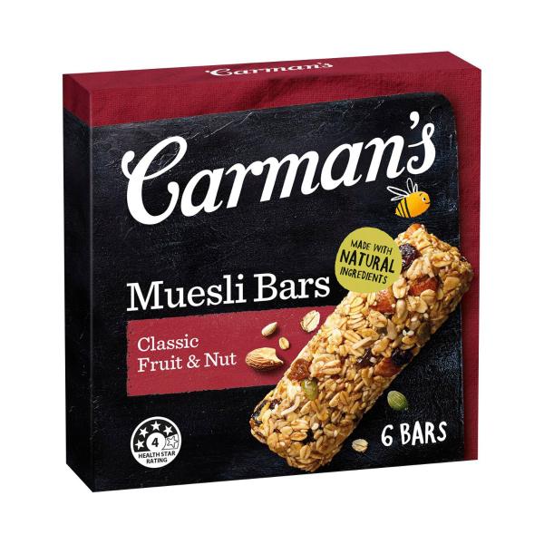 Classic Fruit & Nut Muesli Bars 6 Pack
