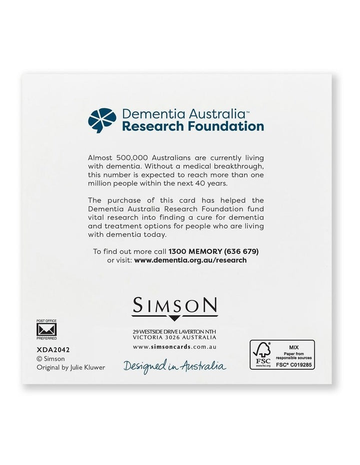 Dementia Australia Research Foundation Charity Boxed Christmas cards Dove for Peace Design