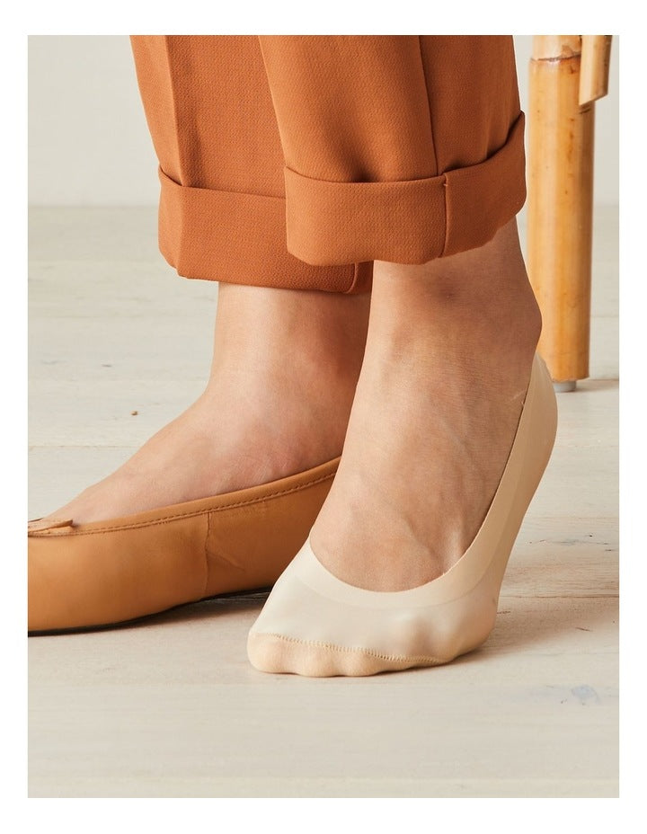 Laser Cut Footlets 3 Pack in Beige