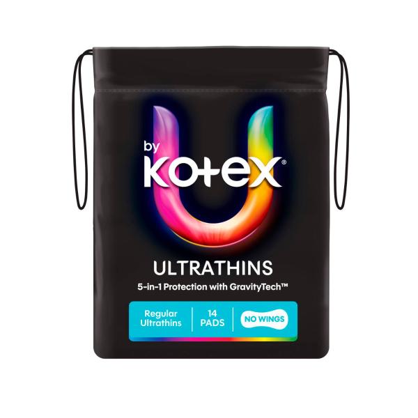 U BY KOTEX PADS ULTRATHIN REGULAR 14 PACK