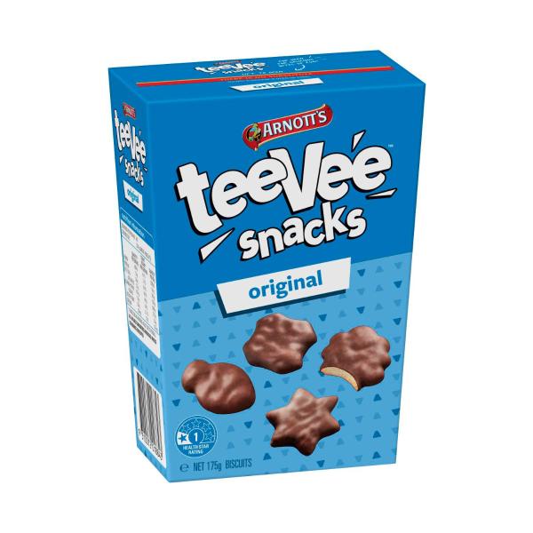 ARNOTT'S TEE VEE SNACKS ORIGINAL CHOCOLATE BISCUITS 175G
