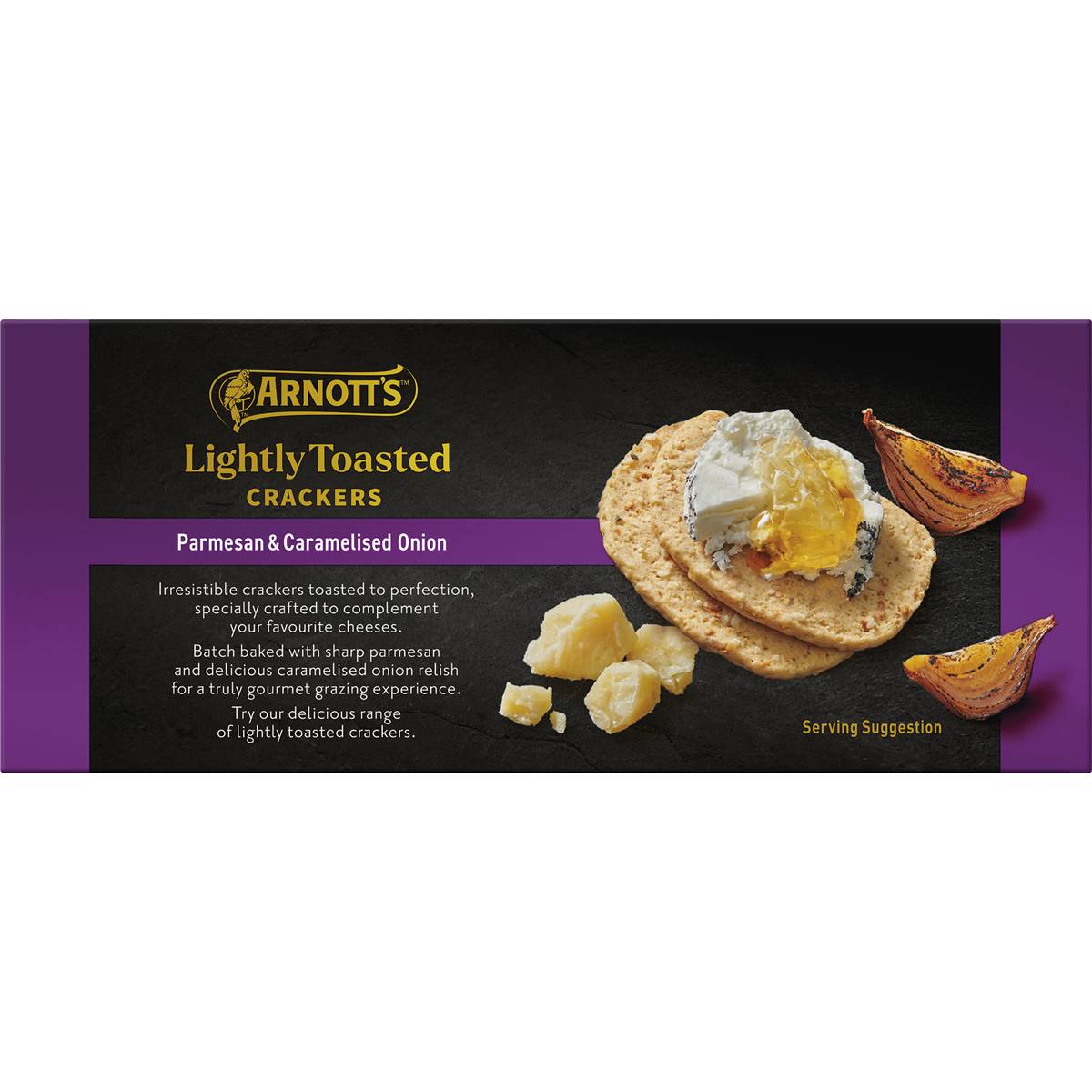 Arnotts Light Toasted Crackers Parmesan & Caramelised Onion 100g
