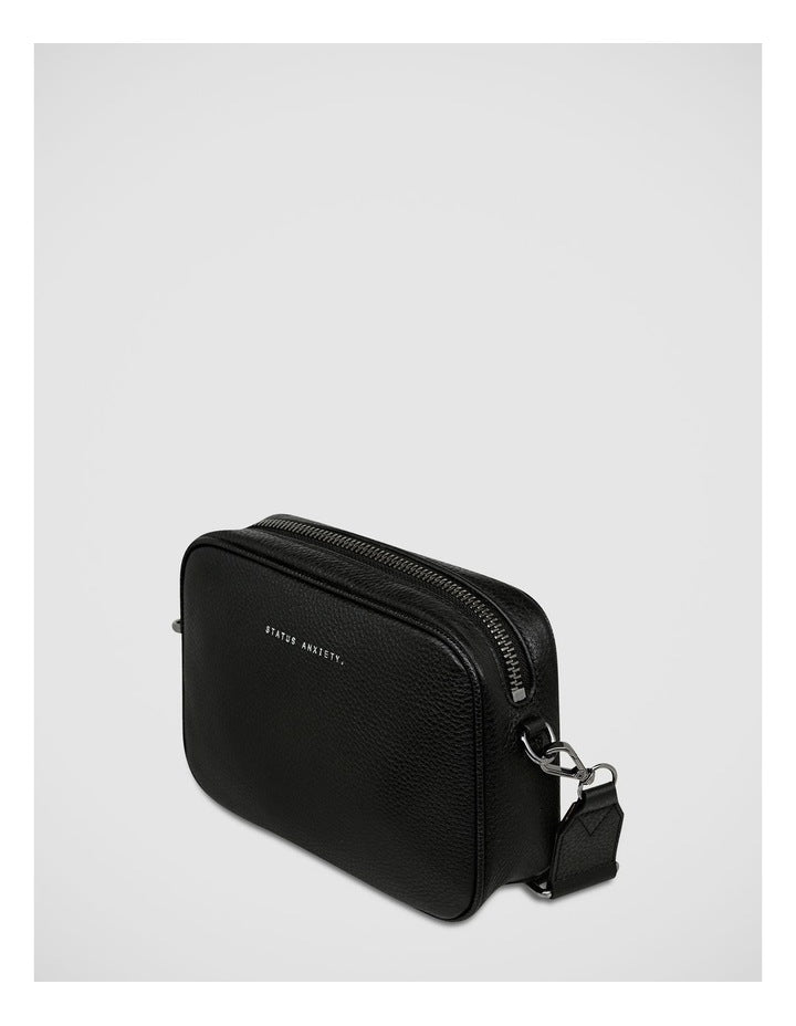 Plunder Zip Top Crossbody Bag in Black