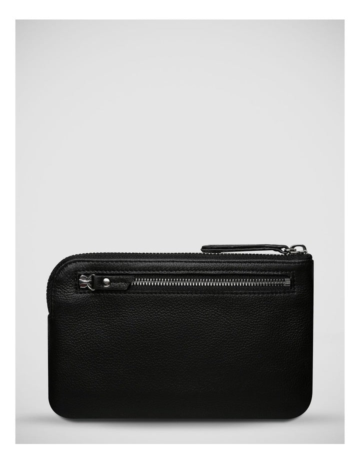 Smoke and Mirrors Zip Around Wallet in Black