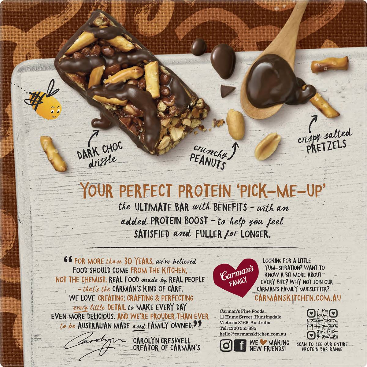 Carman's Protein Nut BarsDark Chocolate Pretzel 5 pack