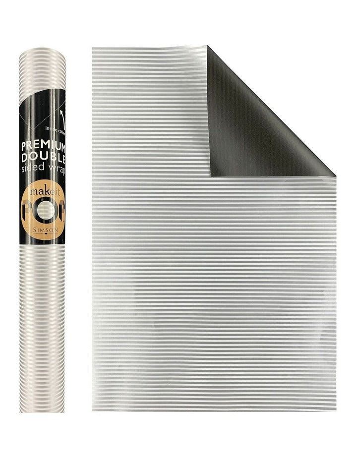 Silver Stripes Roll Wrap