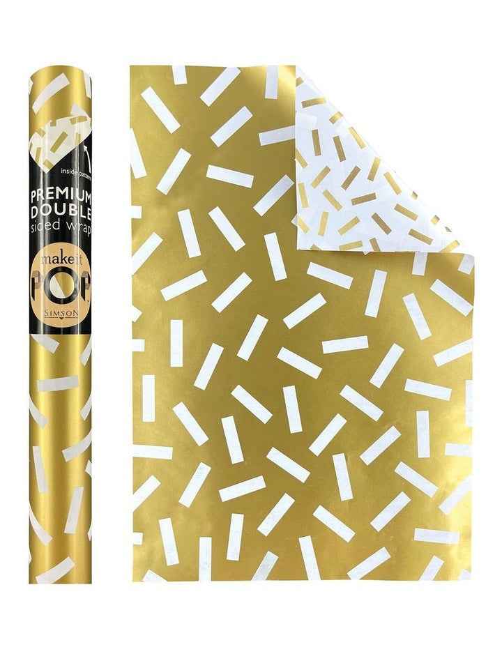 Confetti Roll Wrap in Gold