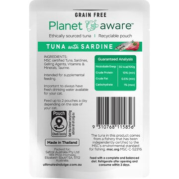 Ultimates Indulge Planet Aware Tuna With Sardine Wet Cat Food 85g