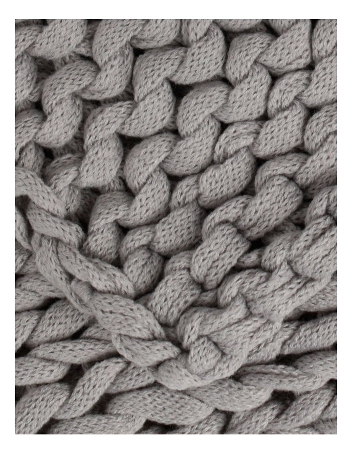 Chunky Knit Throw 130x180cm in Grey