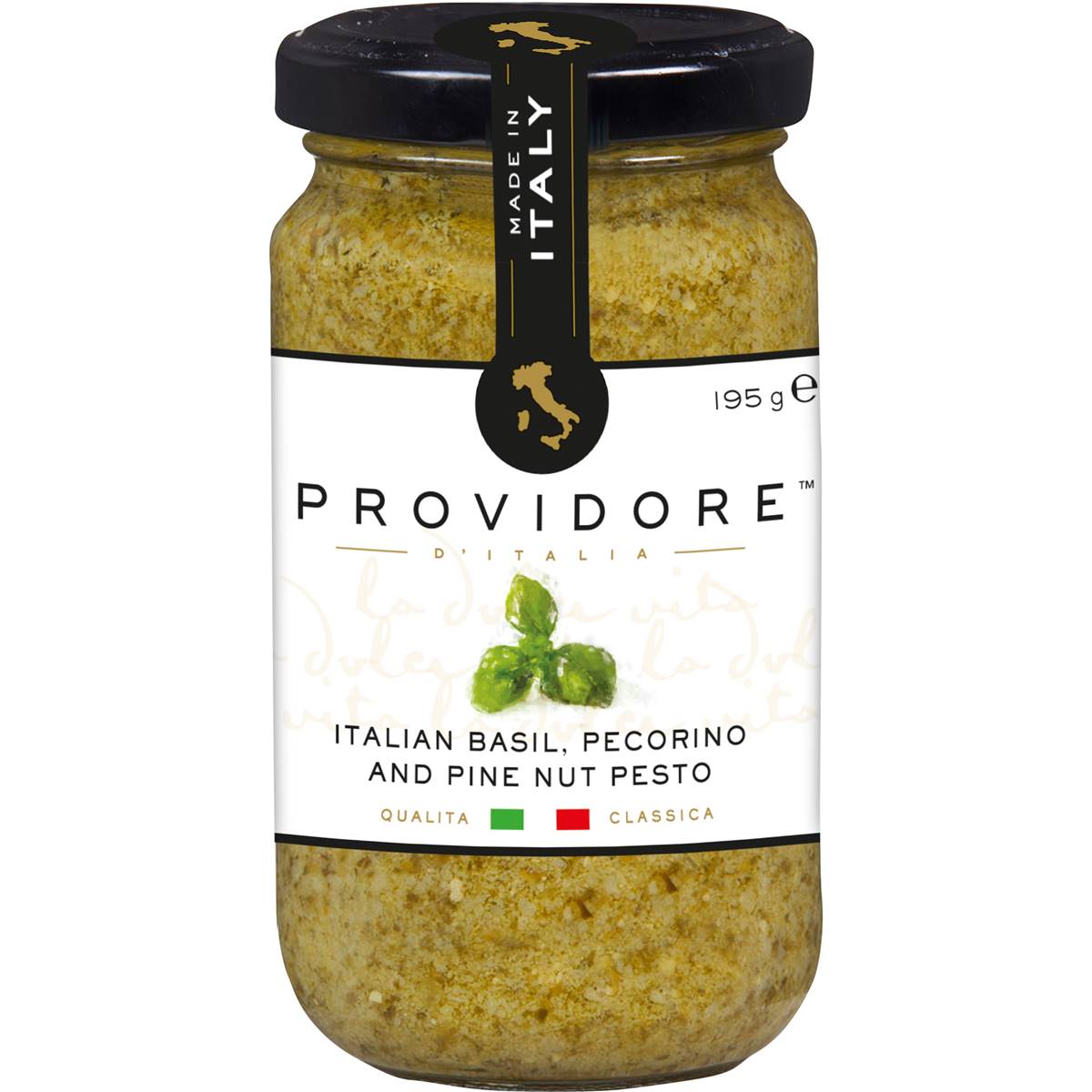 Providore Italian Basil Pesto With Pecorino Cheese & Pine Nuts 195g