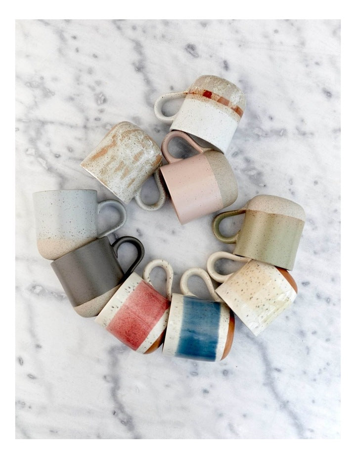 Solace Mediterranean Clay Mug With Reactive Glaze 350ml in Blue