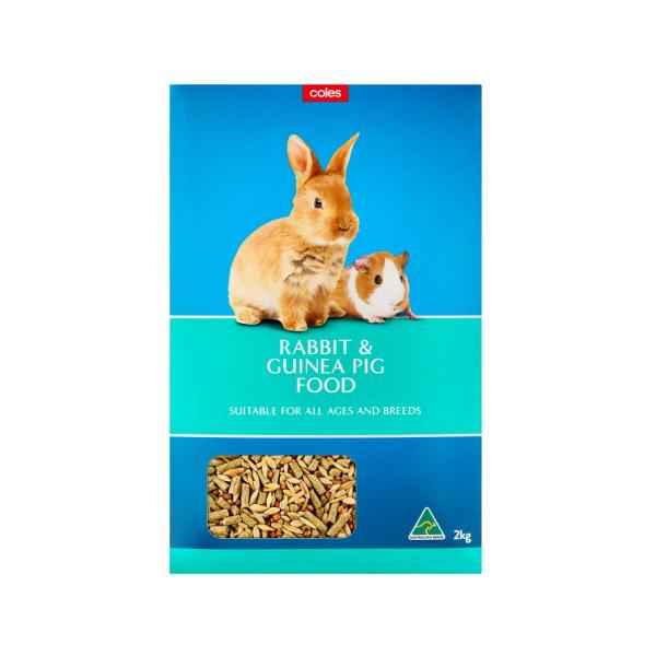 COLES RABBIT & GUINEA PIG FOOD 2KG