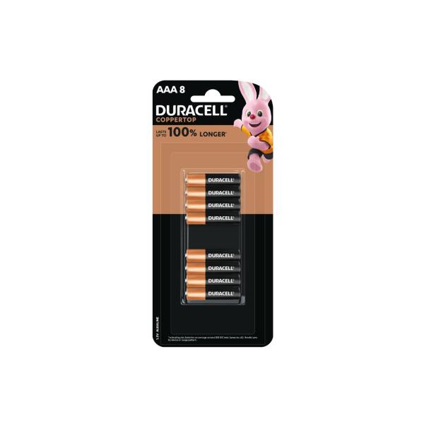 DURACELL COPPERTOP AAA ALKALINE BATTERIES 8 PACK