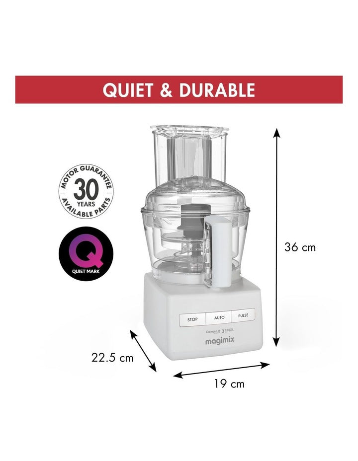 Food Processor 3200XL in White 18370AU