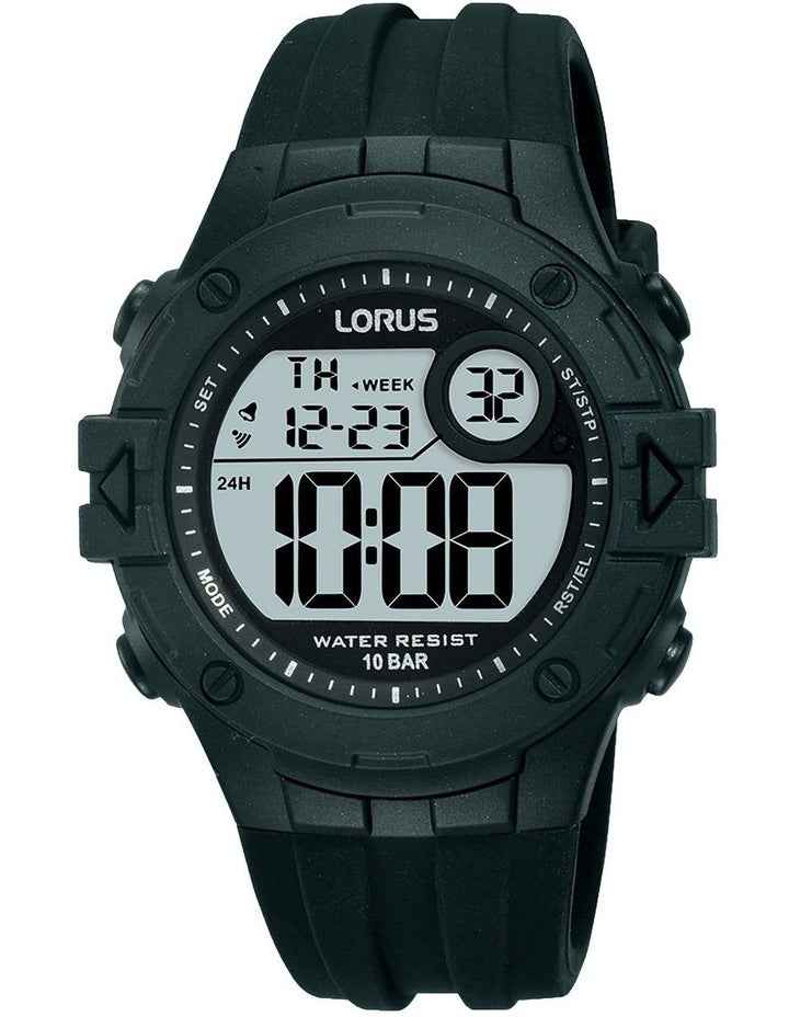 Digital Sports Watch in Black