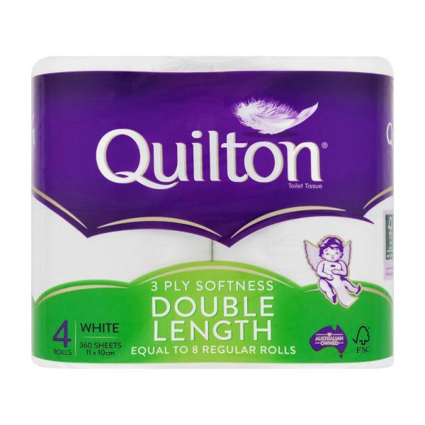 3 Ply Double Length White Toilet Paper