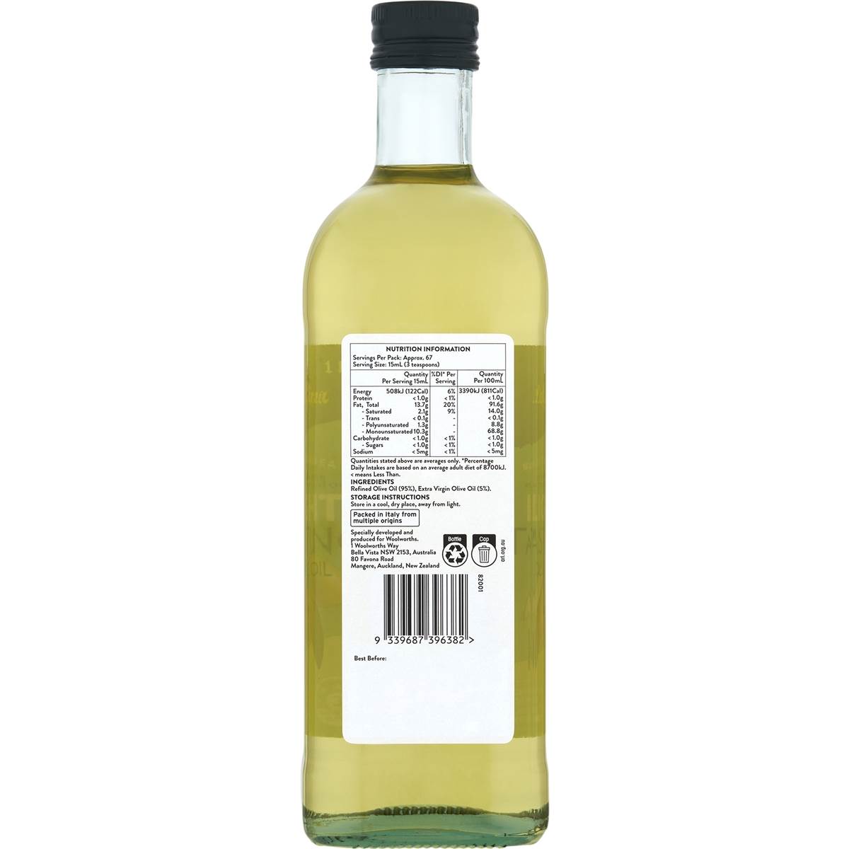 La Gina Light Tasting Olive Oil 1L