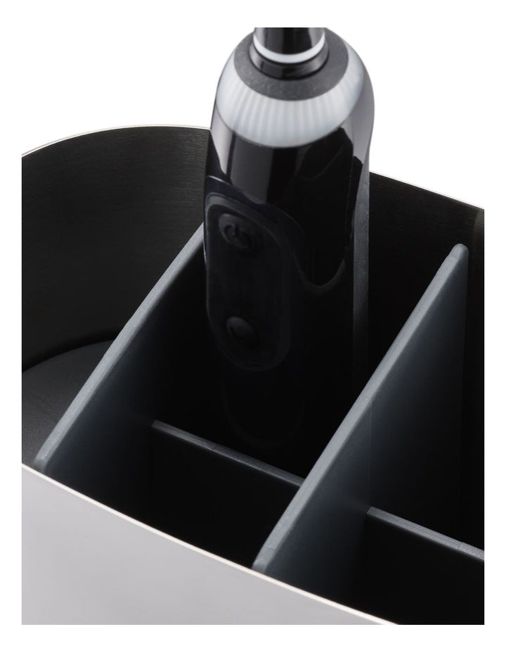 EasyStore Luxe Large Toothbrush Caddy in Steel