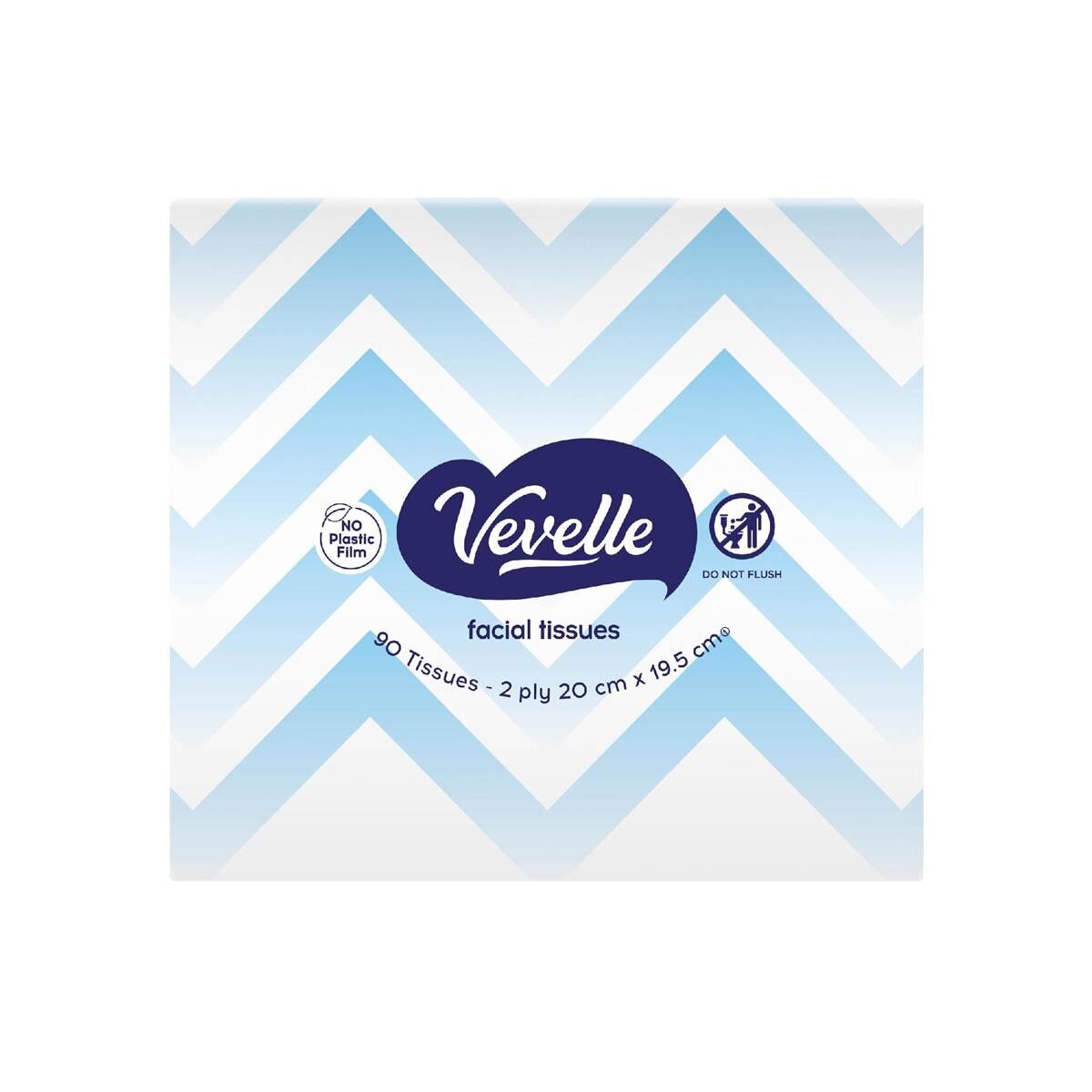 Vevelle Facial Tissue 2ply 90 pack