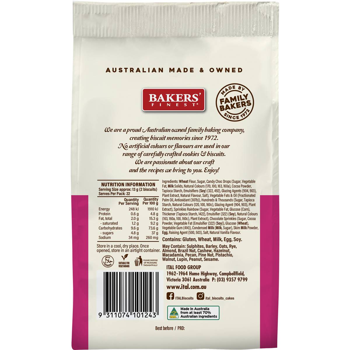 Bakers Finest Birthday Cake Cookies 275g