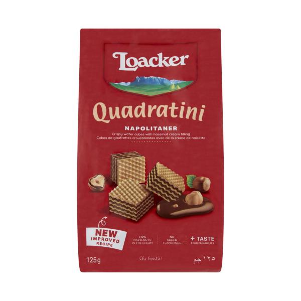 LOACKER QUADRATINI BITE SIZE HAZELNUT WAFERS
