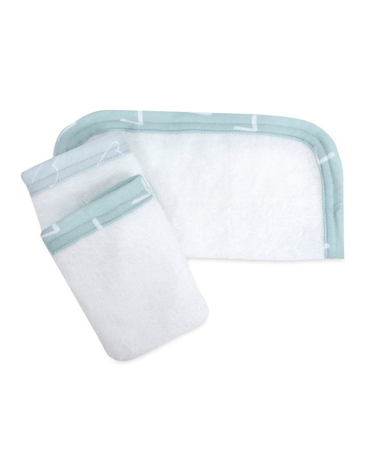 Nordic 3 Pack Face Washers in Blue