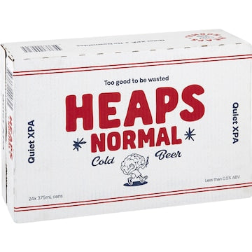 Heaps Normal Cold Beer Quiet XPA 375mL x 24 pack
