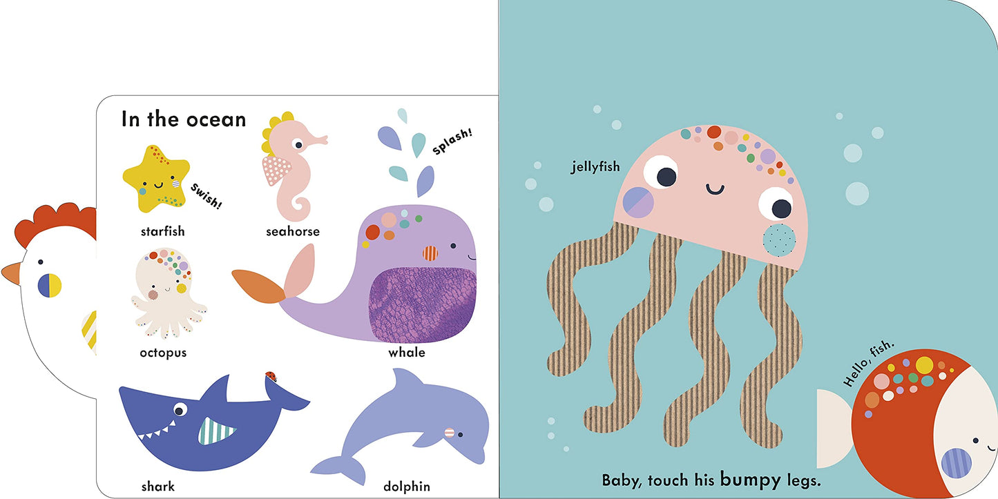 Baby Touch Animals Tab Book (Board Book) by Lemon Ribbon Studio Baby Gifts Idea Interactive Kids Book