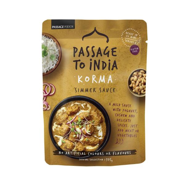PASSAGE TO INDIA KORMA SIMMER SAUCE 375G