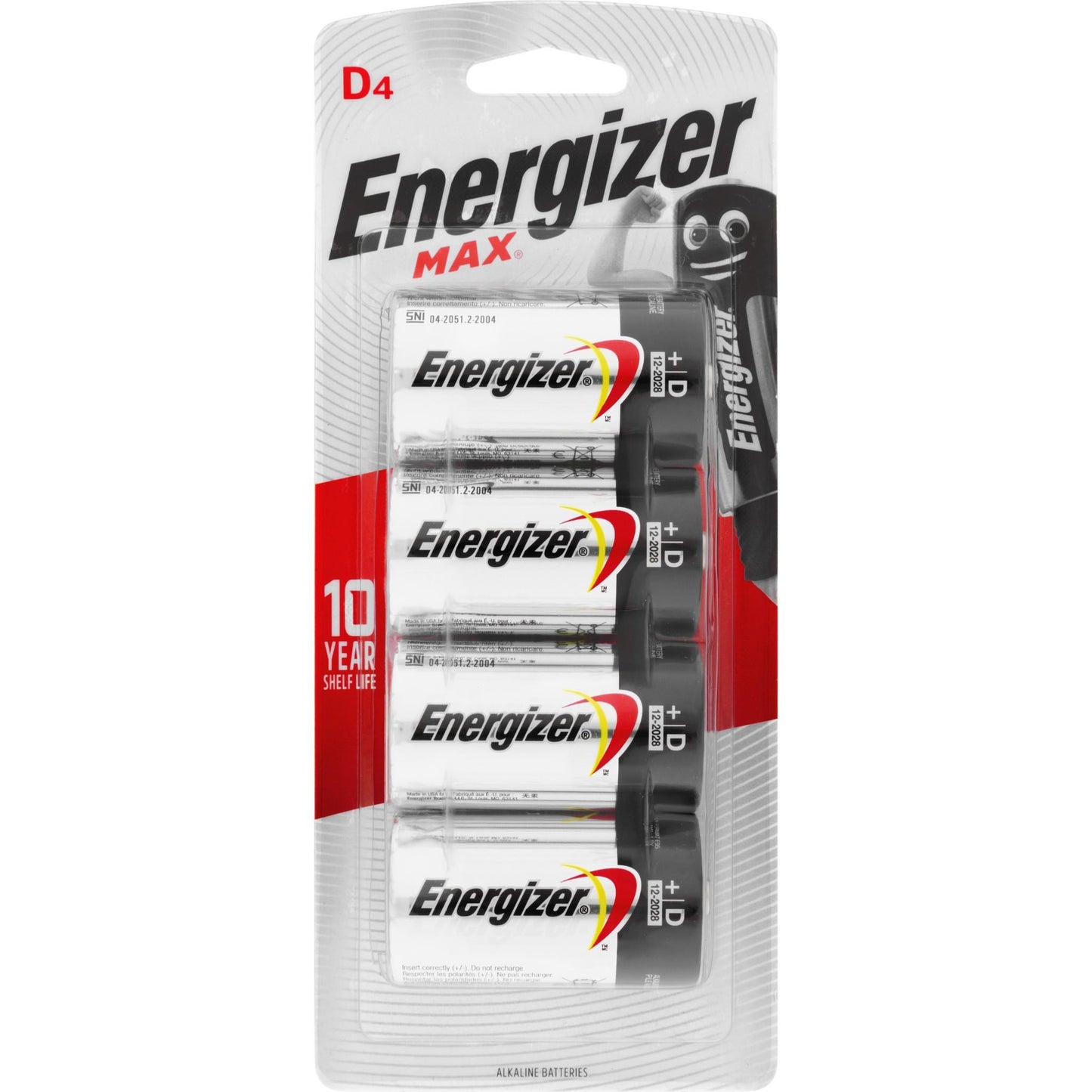 Energizer Max D Battery (4-pack)