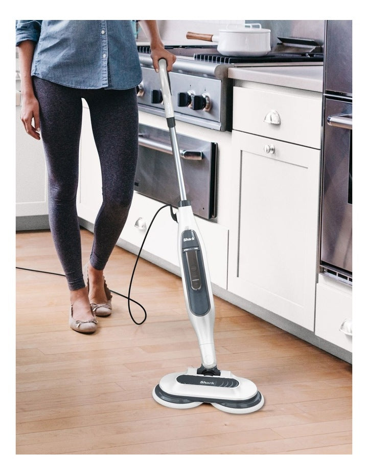 Steam and Scrub Mop in White/Grey