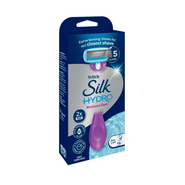SCHICK SILK HYDRO MOISTURE CARE RAZOR KIT + 2 REFILL BLADES 1 EACH