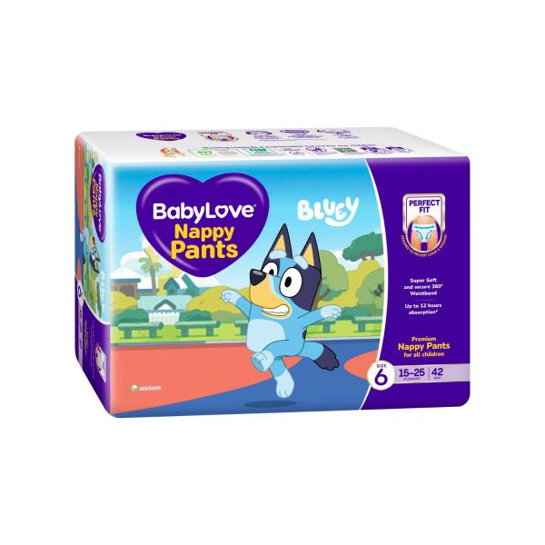 BABYLOVE NAPPY PANTS SIZE 6 (15-25KG) 42 PACK