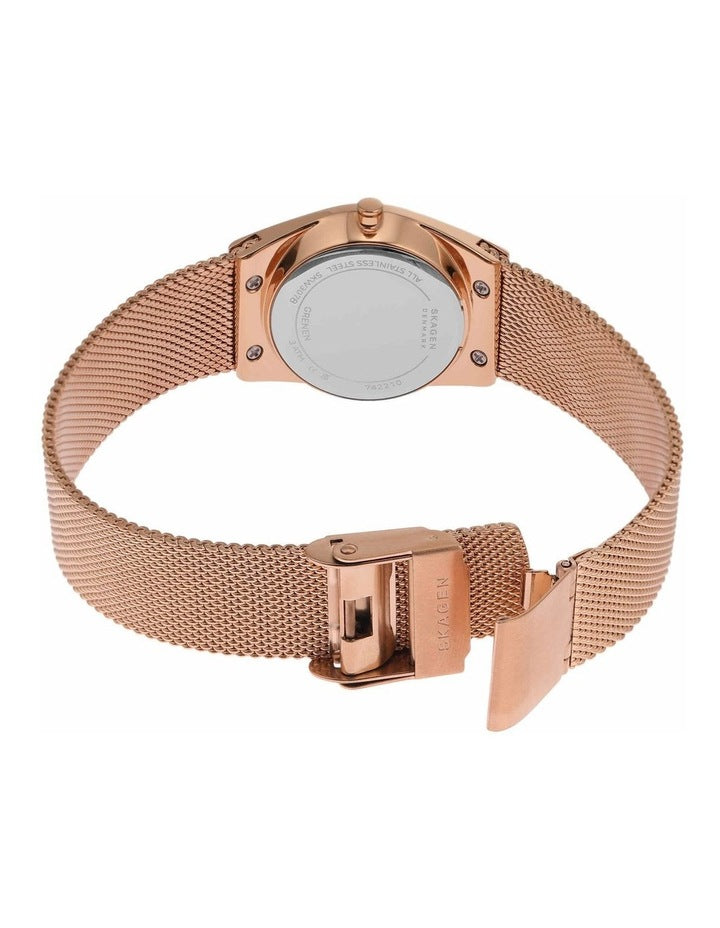 Grenen Lille Solar Powered Analogue SKW3078 Watch in Rose