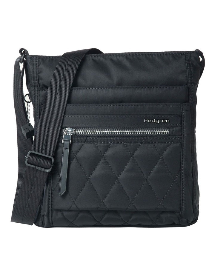 Orva Quilted Crossbody Bag in Black