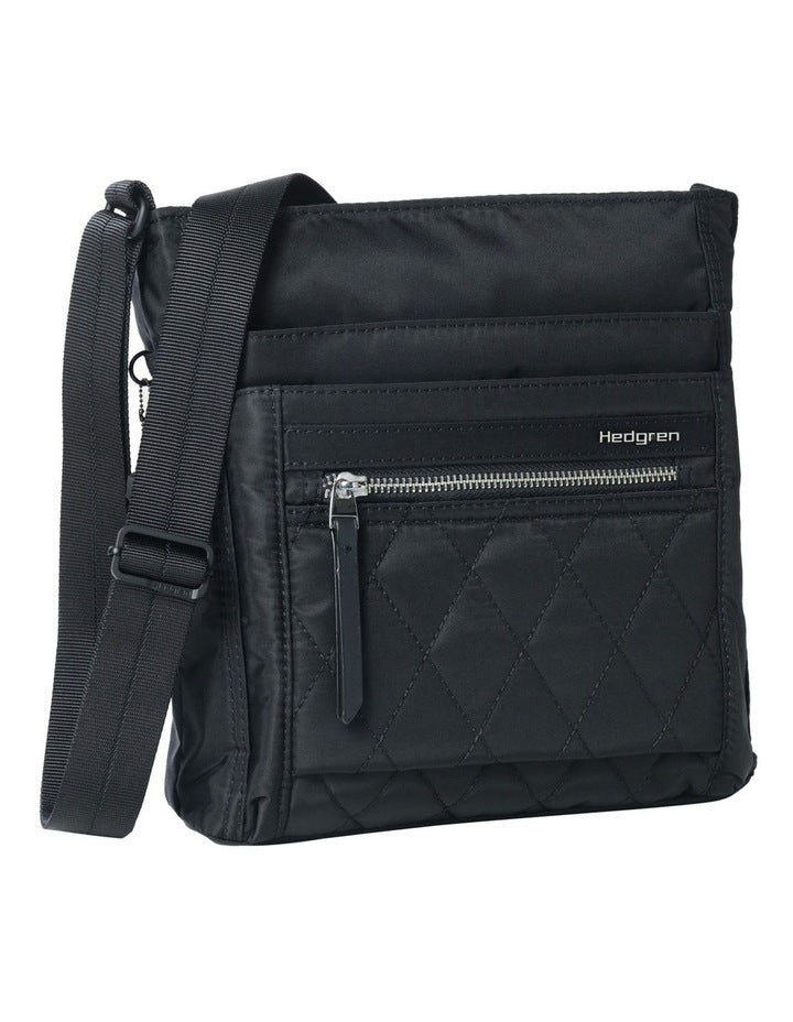 Orva Quilted Crossbody Bag in Black