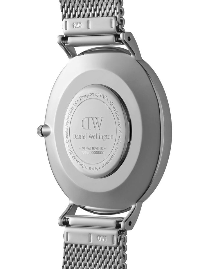 Classic 40mm Arctic Blue Dial Watch in Silver