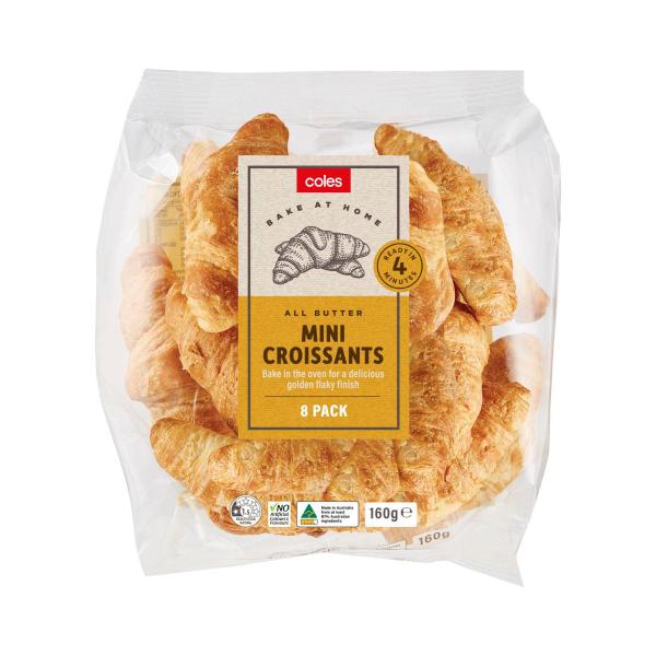 COLES MINI CROISSANTS 8PK