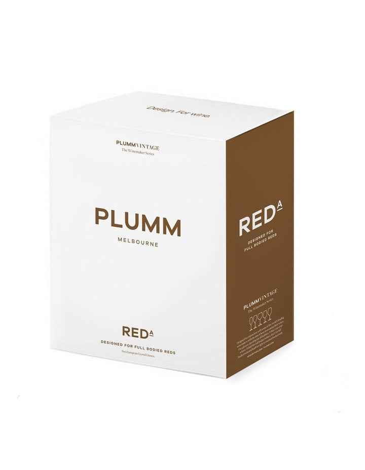 Vintage Red A Wine Glass Set of 2 in Clear