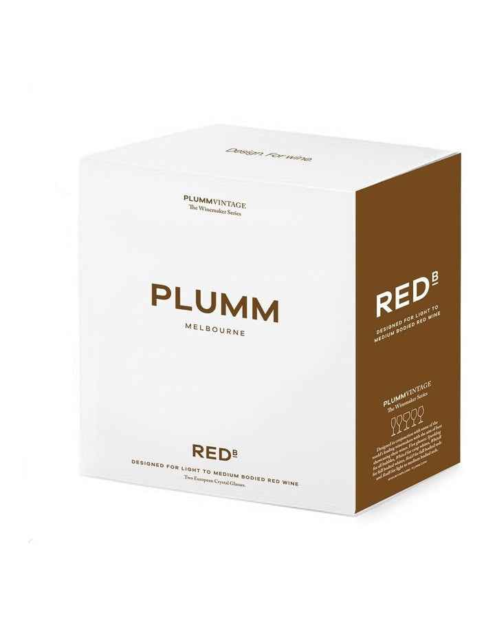 Vintage Red B Wine Glass Set of 2