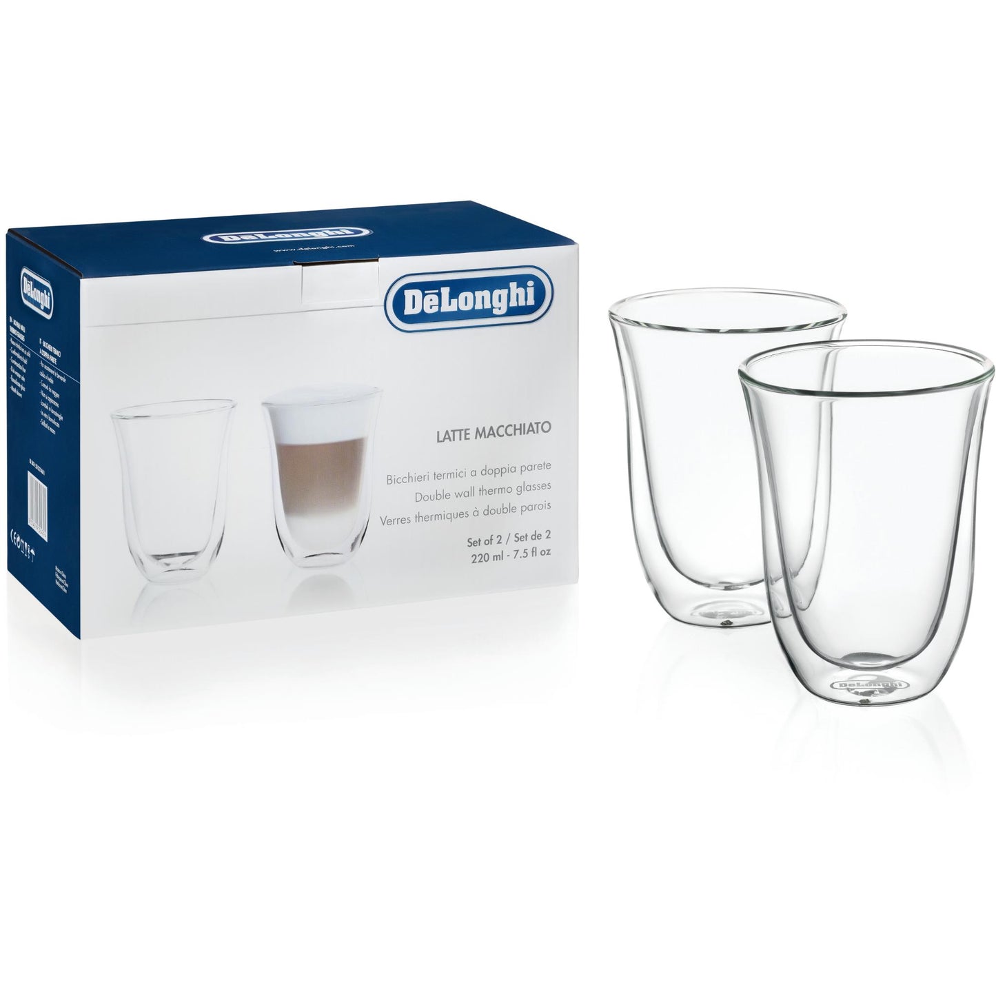 De'Longhi Double Wall Latte Glasses (2 Set)