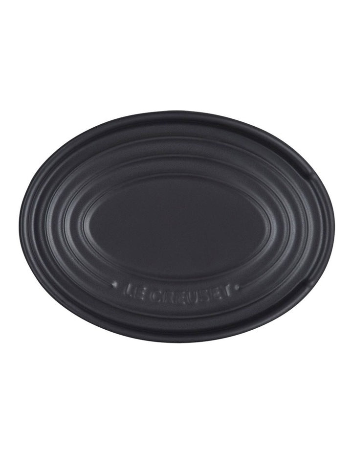Oval Spoon Rest in Satin Black