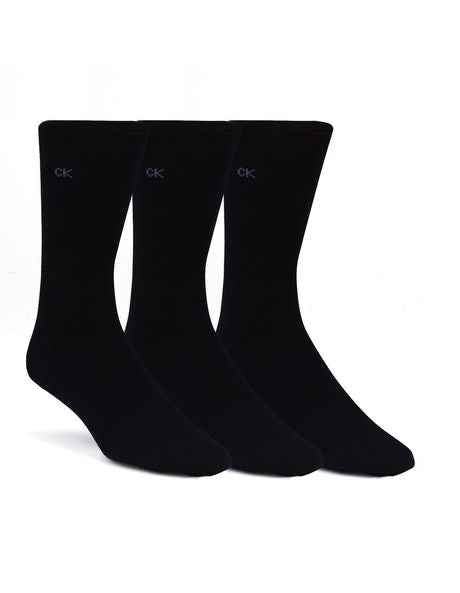 3-Pack Cotton Flat Knit Dress Socks